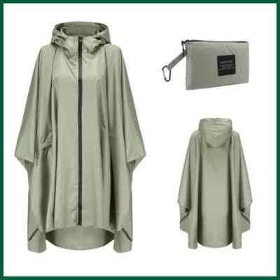 Cape de pluie gris vert