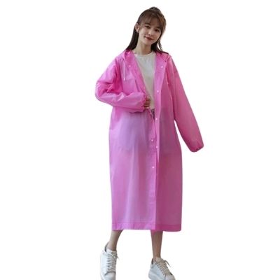 Poncho-de-pluie-femme-rose