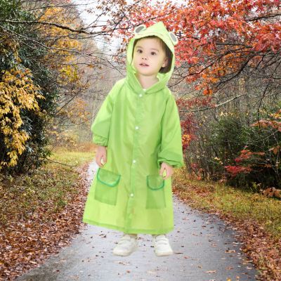 Poncho-pluie-enfant-vert