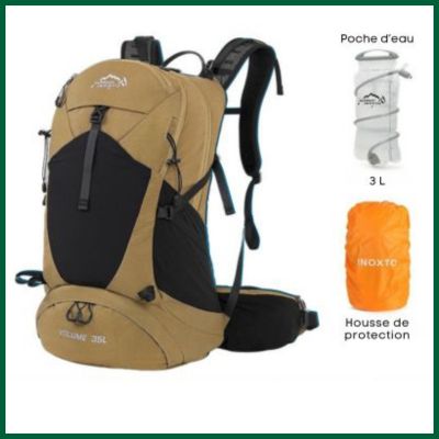 Sac-a-dos-imperméable-alpinisme-maron