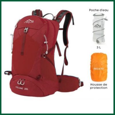 Sac-a-dos-imperméable-alpinisme-rouge
