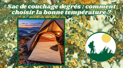 Sac de couchage sous la tente en automne