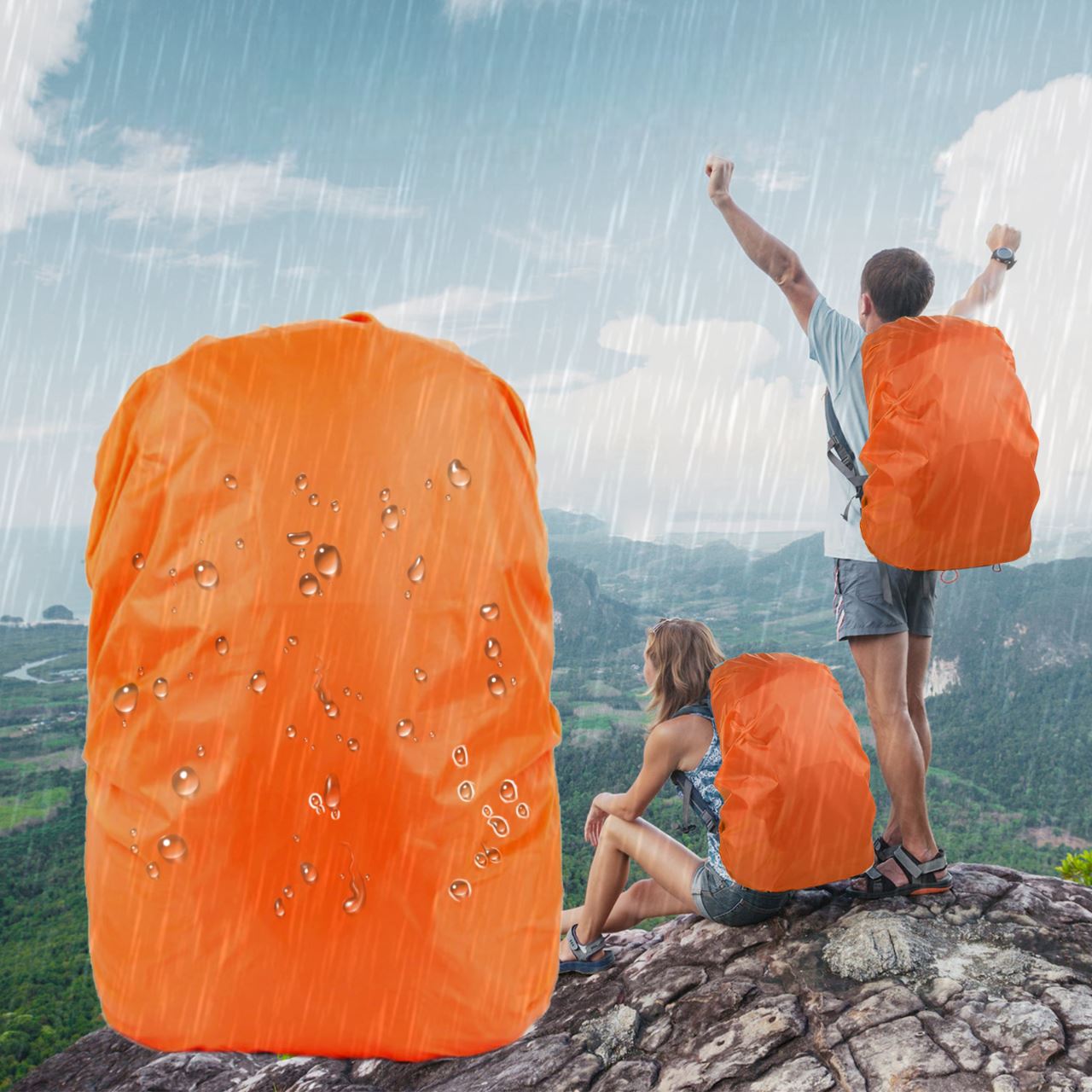 Housse de Pluie Sac à Dos - HoussePluie™ - Orange