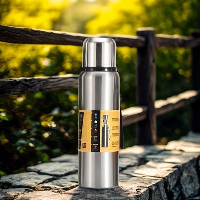 Bouteille thermos 1 litre argent