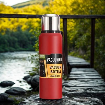 Bouteille thermos 1 litre rouge