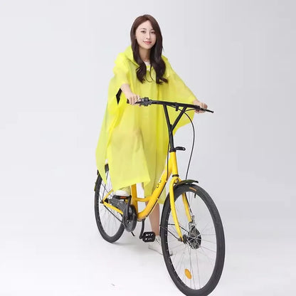 Cape de pluie pour vélo jaune