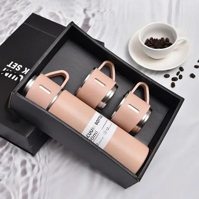 Coffret thermos avec tasse rose