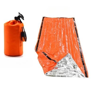 Couverture survie réutilisable orange