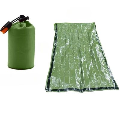 Couverture survie réutilisable verte