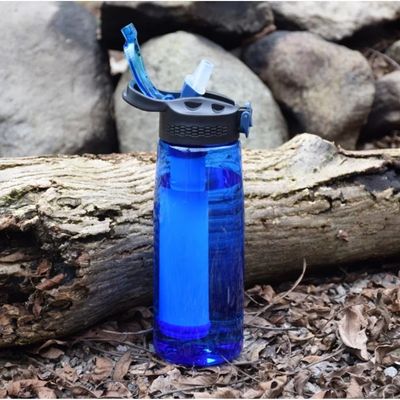 Gourde filtre eau variante bleue
