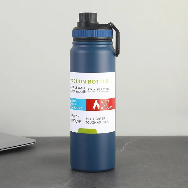 Gourde isotherme 1 litre bleue