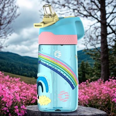 Gourde paille enfant arc-en-ciel