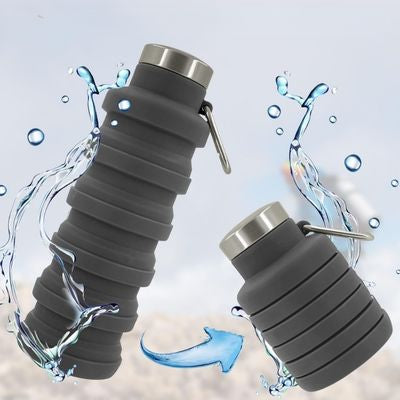 Gourde pliable silicone 500 ml permet gain place randonnée