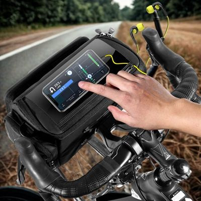 Homme change station portable sacoche guidon velo attachée support