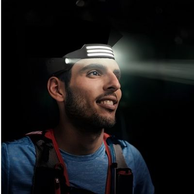 Homme compétition lampe frontale 3 lumières blanches