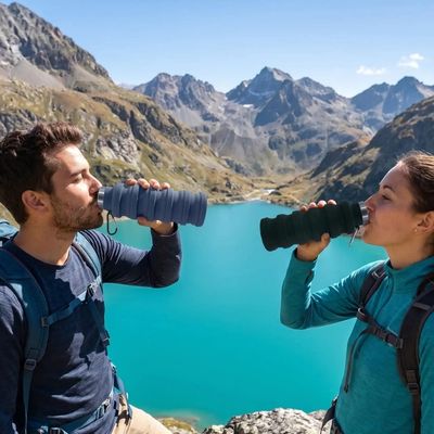 Homme femme boivent chacun gourde pliable silicone 500 ml
