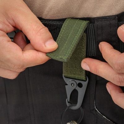 Homme fixe taille mousqueton ceinture randonnée sangle Velcro