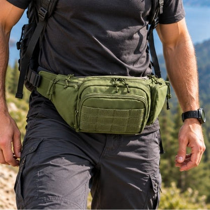 Homme marche GR avec sacoche ventrale homme