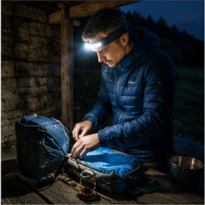 Homme refuge range sac à dos lampe frontale bandeau LED