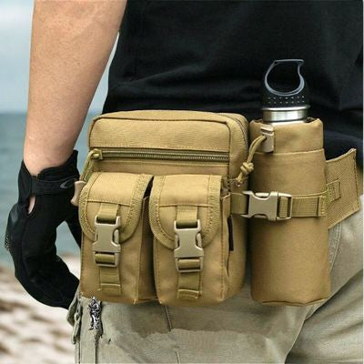 Homme sacoche ceinture hanche dunes mer