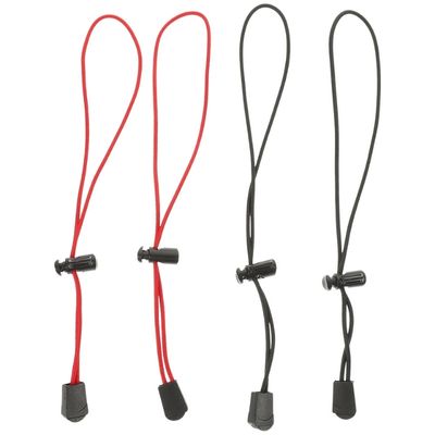 Jeu de quatre cordes élastique noires et rouges