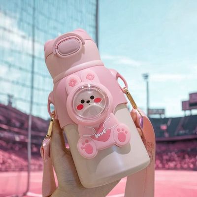 Jolie gourde isotherme enfant rose