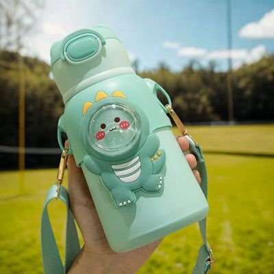 Jolie gourde isotherme enfant verte