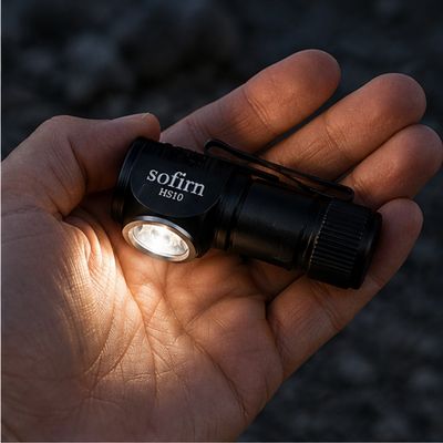 Lampe frontale puissante détachée bandeau loge main
