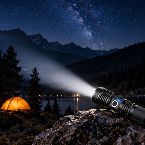 Lampe torche puissante rechargeable sert projecteur