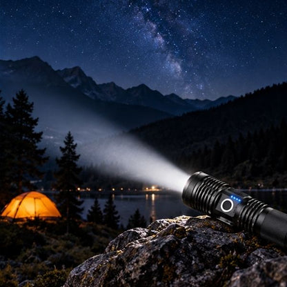 Lampe torche puissante rechargeable sert projecteur