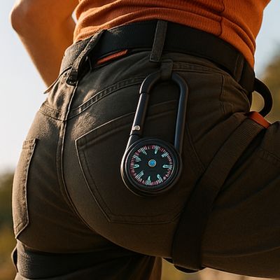 Mousqueton boussole d'extérieur attaché pantalon