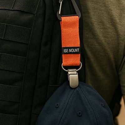 Mousqueton bretelle orange