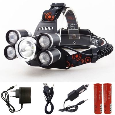 Pack complet lampe frontale puissante rechargeable