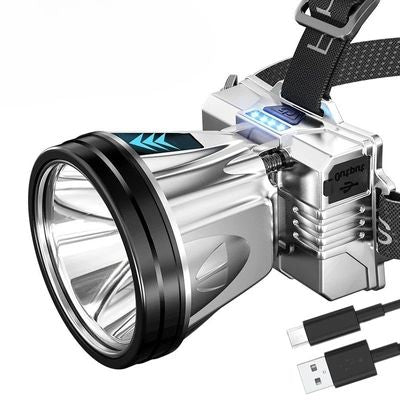 Pack puissante lampe frontale câble usb bandeau ajustable