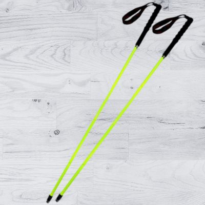 Paire baton trail carbone vert fluo