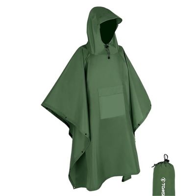 Poncho de pluie vert avec sac rangement