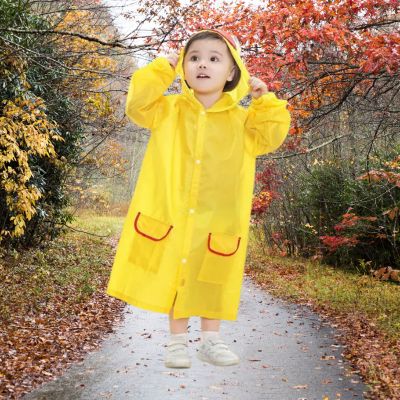Poncho-pluie-enfant-jaune