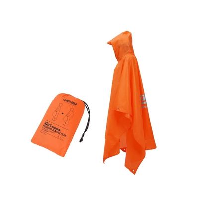 Poncho pluie léger homme orange