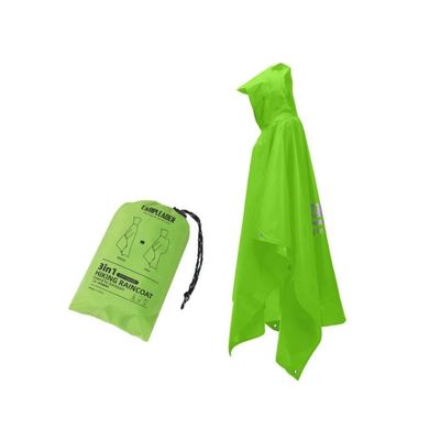 Poncho pluie léger homme vert clair