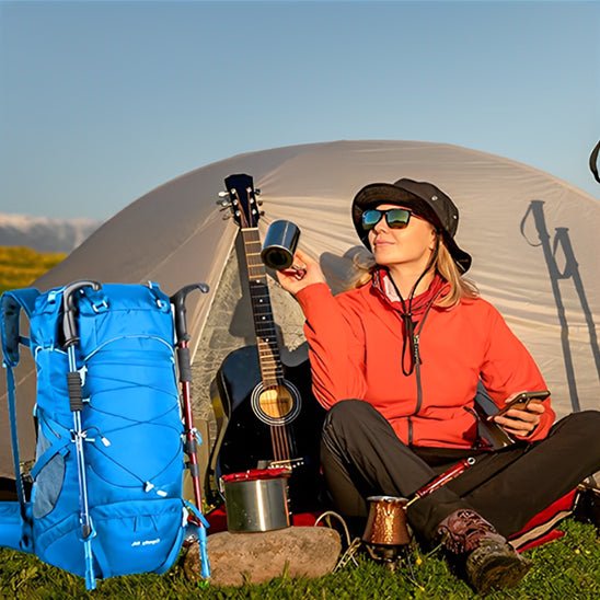 Sac à dos femme bivouac café et guitare