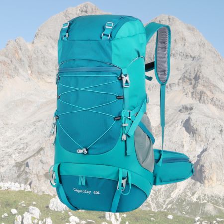 Sac à dos femme grand volume bleu lac