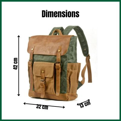 Sac-a-dos-femme-cuir-toile-vintage-dimensions