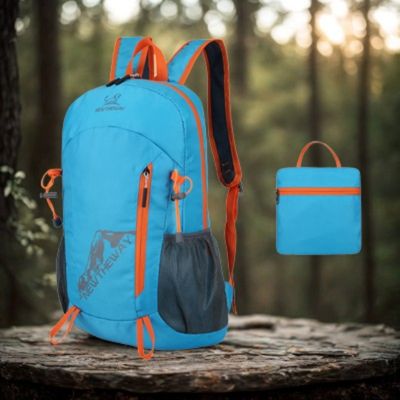 Sac à dos femme imperméable pliable bleu turquoise