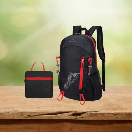 Sac à dos femme imperméable pliable noir