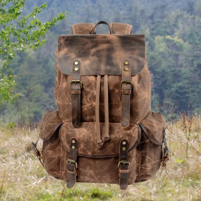 Sac à dos homme en cuir café