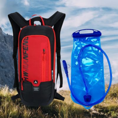 Sac à dos vélo hydratation femme rouge