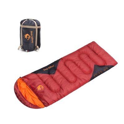 Sac de couchage avec sac rangement plein air bordeaux