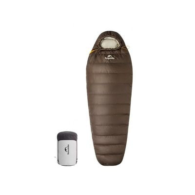 Sac de couchage grand froid duvet canard marron