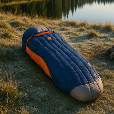 Sac de couchage grand froid près lac