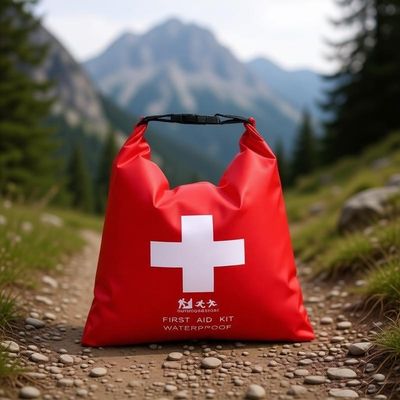 Sacoche premier secours étanche prête pour randonnée